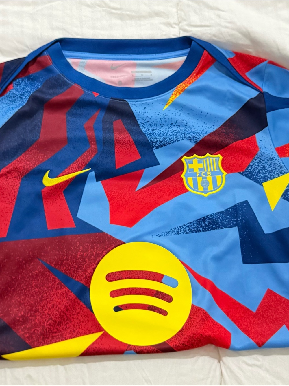 Nike Kids Blue Red Yellow FC Barcelona Graphic Soccer Jersey